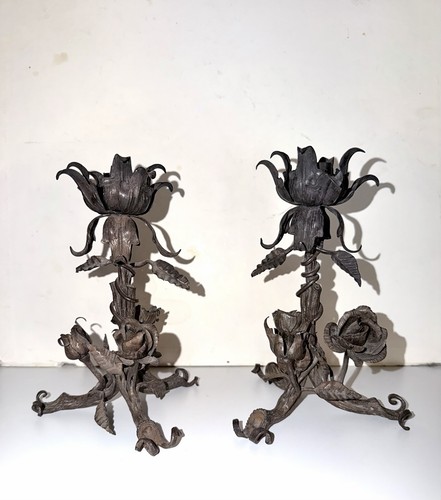 Anciens chandeliers bougeoir - chandeliers,