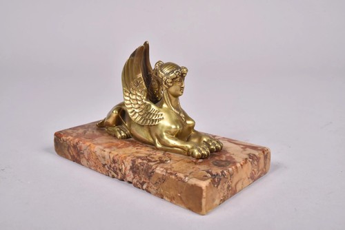 Sphinge bronze doré - bronze,