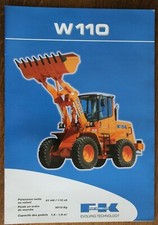 prospectus brochure tracteur travaux publics Fiat Kobelco W110 prospetto FK