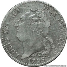 V9695 Rare Ecu 6 Livres Louis XVI 1793 an 5 1er Sem D Lyon Argent -> Make offer