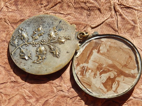 Pendentif porte photo - pendentif, houx