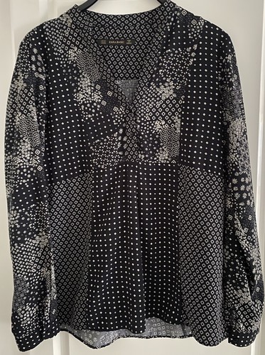 Blouse noir motifs - noir, mixtes