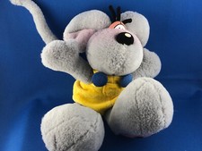 DIDDL MOUSE PLUSH GREY YELLOW