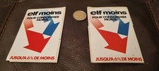 2 Autocollants/stickers ELF moins pour consommer moins
