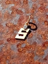 18k joli pendentif lettre - or,