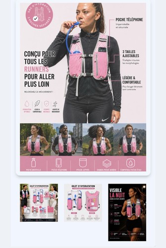 Gilet hydratation running - d’hydratation,