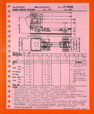 MERCEDES TRUCKS / CAMION PORTEUR TRACTEUR  LP 1926 / FICHE de 1973