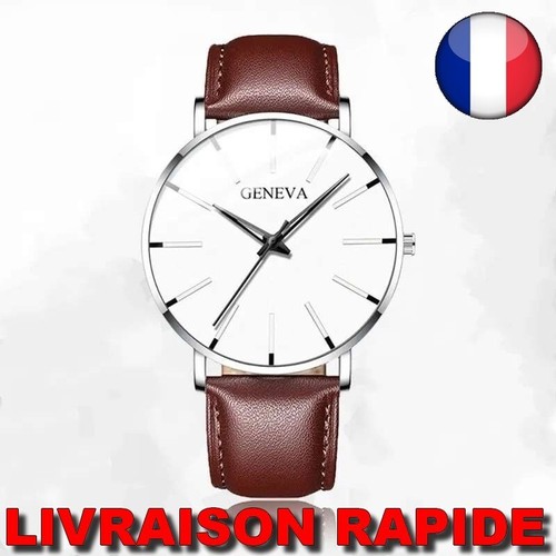Montre geneva quartz marron - geneva,