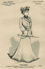 Publicité costume de Marquise-Tailleur-couturier-Mode-Illustration.H.Maigron
