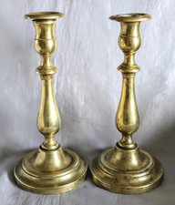 Paire De Bougeoirs En Bronze Époque 19 ème Siècle