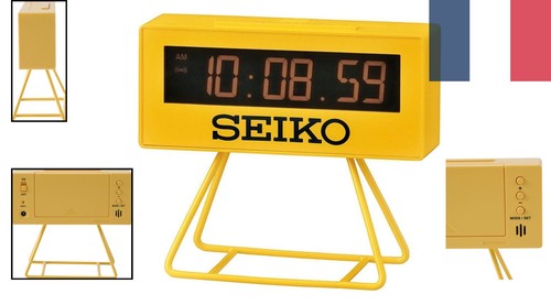 Réveil seiko jaune - réveil,