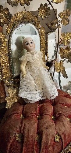 French antique mini doll - french,