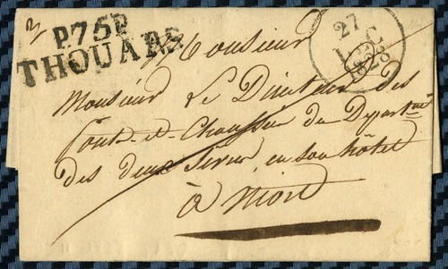 Lettre thouars pour - thouars, niort