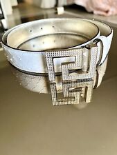 Sublime Ceinture Versace Greca Vintage Python véritable et Swarovski Crystals