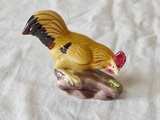 Ancien Objet déco en céramique Poule, Coq  9 x 4cm par 8,5cm de haut