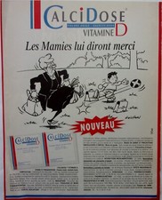 PUBLICITE PAPIER  CALCIDOSE  PAR  GOICHON ANNEES 1996   M461
