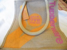 Tupperware canvas carry Bag w/ handles tan 