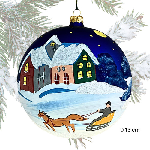 Boule noël verre - noël, soufflé