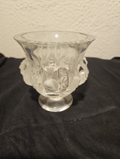 Lalique  Vase Dampierre cristal Decor aux Oiseaux 