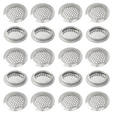 20 Pcs Ronde Grille Aération 53mm Ronde Trou de Ventilation Inox pour Cuisine...