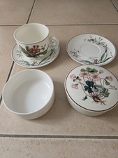 LOT DE TASSES 2 SOUS-TASSES ET 2 BONBONNIERES BOTANICA VILLEROY ET BOCH