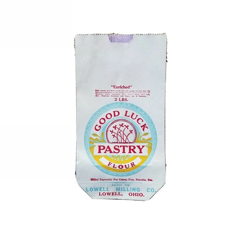 Vintage empty paper flour - vintage, lb