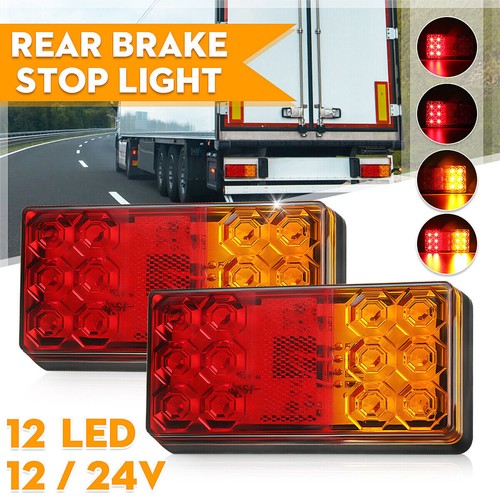 Feux arriere 12v 24v led - 2x,
