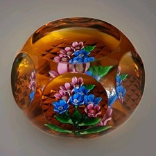 Cristal Saint Louis Presse Papier Sulfure Signé 1979  Paperweight B3