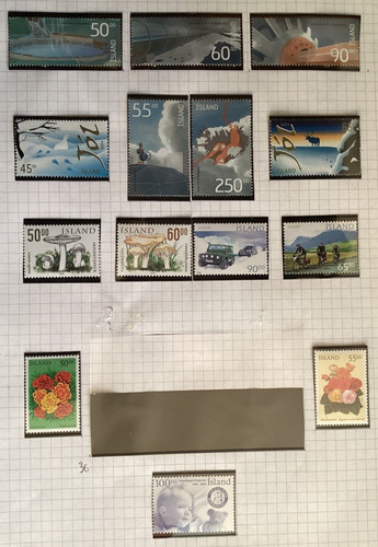 Timbres islande neuf - d',