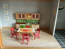 MEUBLES DE MAISON DE POUPÉE - CUISINE ÉQUIPÉE - LUNDBY OF SWEDEN - 1970/1975