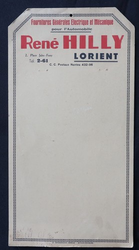 Ancien carton publicitaire