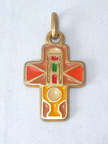 Croix pendentif laiton - pendentif,