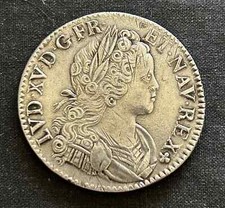 Louis XV Écu de France et de Navarre 1719 Paris, SUP