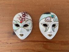 Masque Vénitien Venise Lot de 2 - décoration murale - Carnaval - Elle et Lui