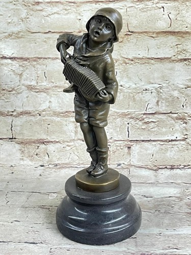 Enfants statue accordéon - statue,