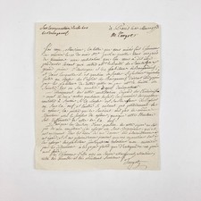 TURGOT : RARE LETTRE SIGNÉE CLOCHER DE BOURGANEUF . LOUIS XVI . PARIS . 1773