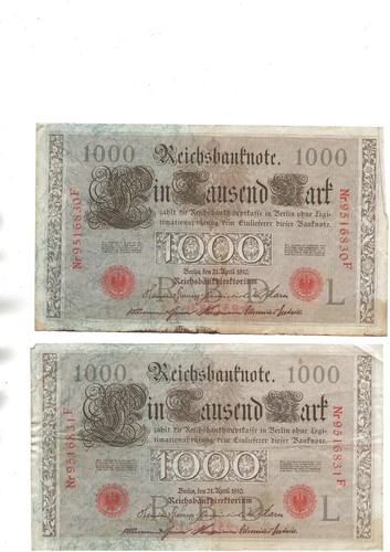 Lot billets allemand - de,