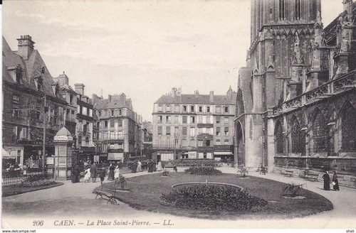 Cpa caen place - cpa, pierre