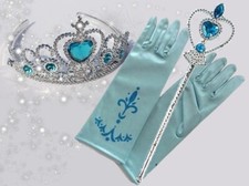 GANTS COURONNE SCEPTRE La Reine des Neiges Elsa - costume de princesse enfant