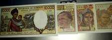 RARE DJIBOUTI Africa série complète 500 1000 5000 10 000 Francs UNC NEUF