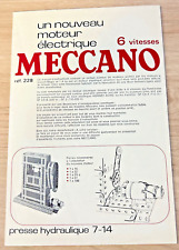 Manuel d’instructions nouveau moteur électrique 6 vitesses MECCANO – réf:228 