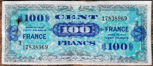 Billet 100 francs 1944 france - billet,