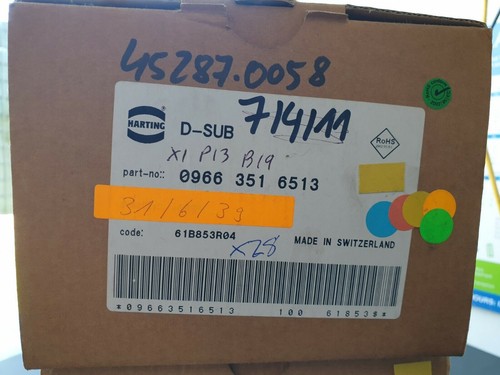 Harting 09663516513 sub - harting, d-sub