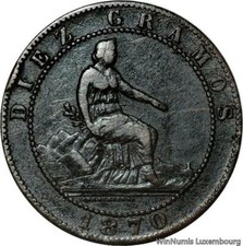 W5344 Rare Spain 10 Centimos