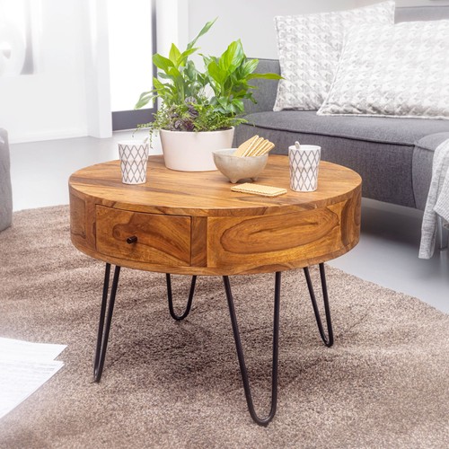 Finebuy table basse bois - table,