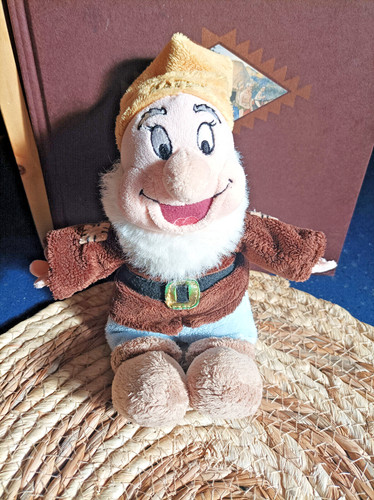 Peluche joyeux blanche neige - blanche,