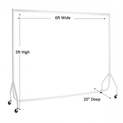 Porte vêtements blanc 6ft - blanc,