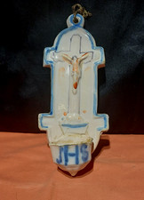 bénitier christ ancien Polychrome , Origine Sud-ouest