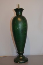 Grand Pied de Lampe Bois Tourné à Restaurer