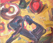 Huile sur isorel, ANTOINE FERRARI, , couleurs chaudes du sud de la France